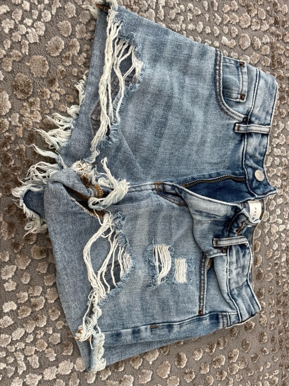 PacSun Light Blue Distressed Denim Cutoff Shorts
